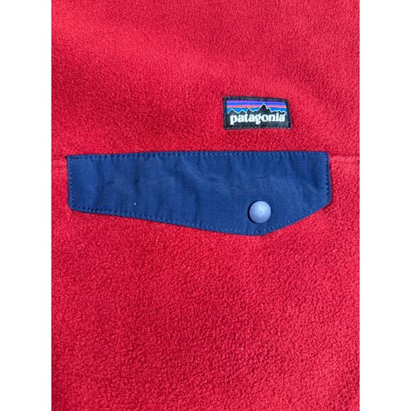 Patagonia Synchilla snap t pullover fleece dark red size XXL RN 51884 - Picture 2 of 6